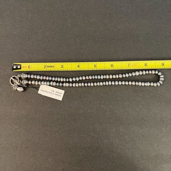 NWT Premier Designs Shades of Grey Faux Pearl Silver Toggle Necklace Ear… - Picture 9 of 11